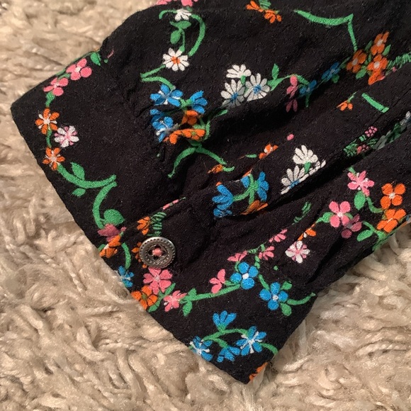 Maeve By Anthropologie Floral Peasant Button Up Blouse Women’s Size XL - Picture 4 of 9